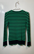 Load image into Gallery viewer, Karl Lagerfeld Womens Green Black Round Neck Long Sleeve Pullover Sweater Sz XS