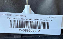Load image into Gallery viewer, Van Heusen Mens Brown Flat Front Slash Pockets Straight Leg Dress Pants Sz 38x29