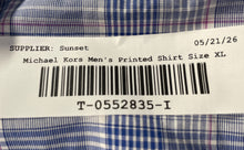 Load image into Gallery viewer, Michael Kors Mens Multicolor Printed Long Sleeve Dress Shirt Size XL