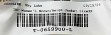 Load image into Gallery viewer, INC International Concepts Womens Brown Beige Collarless Full-Zip Jacket Size 3X