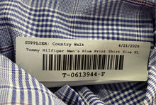 Load image into Gallery viewer, Tommy Hilfiger Mens Blue Plaid Athletic Fit Thflex Collar Dress Shirt XL 17.5