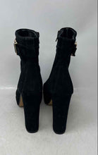 Load image into Gallery viewer, Express Womens Black Leather Round Toe Block Heel Ankle Booties Size 8