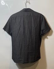 Load image into Gallery viewer, Express Mens Gray Cotton Short Sleeve Collared Dress Shirt Size S 14-14.5