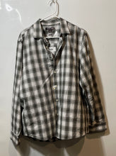 Load image into Gallery viewer, Michael Kors Mens Black White Plaid Print Long Sleeve Button-Up Shirt Size XL
