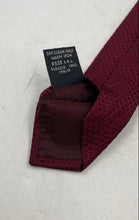 Load image into Gallery viewer, Valentino Mens Burgundy Textured Silk Keeper Loop Adjustable Pointed Tie