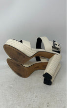 Load image into Gallery viewer, DKNY Womens Yadira White Leather Open Toe Platform Slingback Heels Size 9