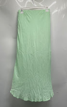 Load image into Gallery viewer, Zara Womens Green White Polka Dot High-Waist Front Slit Midi A-Line Skirt Size S