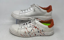 Load image into Gallery viewer, Robert Graham Mens White Orange Low Top Lace-Up Sneaker Shoes Size 8.5