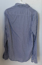 Load image into Gallery viewer, Banana Republic Mens Blue White Gingham Untucked Fit Button-Up Shirt Size S