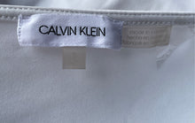 Load image into Gallery viewer, Calvin Klein Womens White Short Sleeve Round Neck Blouse Top Size Small