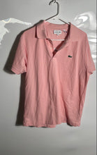 Load image into Gallery viewer, Lacoste Mens Pink Short Sleeve Classic Fit Collared Polo Shirt Size L