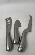 Load image into Gallery viewer, Stainless Steel Constricted Cheese Knives With Brushed Finish Set Of 3 Pieces