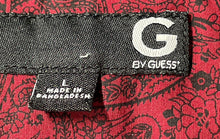 Load image into Gallery viewer, G By Guess Mens Red Printed Collared Long Sleeve Button-Up Shirt Size Large