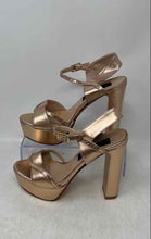 Load image into Gallery viewer, Michele Lopriore Milano Womens Rose Gold Block Heel Platform Sandals Size 36