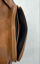 Load image into Gallery viewer, Unbranded Womens Brown Leather Adjustable Strap Zip-Around Lined Backpack