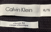 Load image into Gallery viewer, Calvin Klein Mens Black Striped Long Sleeve Classic Fit Button-Up Shirt Size XL