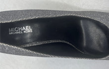 Load image into Gallery viewer, Michael Kors Womens Porter Flex Gray Glitter Round Toe Block Pump Heels Size 7 M