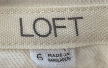 Load image into Gallery viewer, Loft Womens Beige Flat Front Regular Fit Straight Leg Trouser Pants Size 6