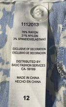 Load image into Gallery viewer, Mario Serrani Womens Blue White Floral Tummy Control Bermuda Shorts Size 12