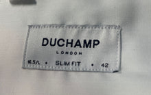 Load image into Gallery viewer, Duchamp London Mens White Cotton Blend Long Sleeve Collared Dress Shirt Sz 16.5