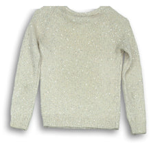 Load image into Gallery viewer, Penguin Womens Beige Sequin Crew Neck Long Sleeve Pullover Sweater Size XS