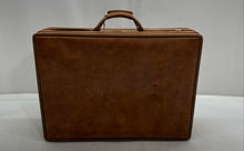 Load image into Gallery viewer, Vintage Hartmann Luggage Brown Leather Top Handle Lined Large Travel Suitcase