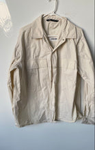 Load image into Gallery viewer, Zara Mens Beige Cotton Pockets Long Sleeve Collared Button-Up Shirt Size XL