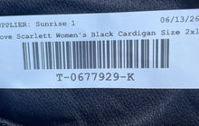 Load image into Gallery viewer, Love Scarlett Womens Black Long Sleeve Open Front Cardigan Sweater Sz 2X W/ Tags