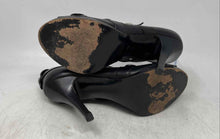 Load image into Gallery viewer, Coach Womens Brandie Black Leather Peep-Toe Ankle Booties Size 7.5B