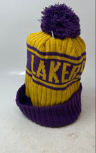 Load image into Gallery viewer, New Era Mens Yellow Purple Los Angeles Lakers NBA Basketball Beanie Hat One Size