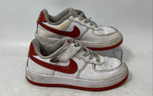 Load image into Gallery viewer, Nike Kids Air Force 1 Low Easyon FN0237-116 White Red Sneaker Shoes Size 11.5C