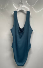 Load image into Gallery viewer, Forever 21 Womens Blue Sleeveless Ribbed One-Piece Bodysuit Size Large