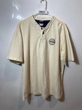 Load image into Gallery viewer, Harley Davidson Mens Beige Short Sleeve Embroidered Henley Neck T-Shirt No Size