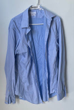 Load image into Gallery viewer, Calvin Klein Mens Baby Blue Cotton Slim Fit Long Sleeve Dress Shirt Size 16 1/2