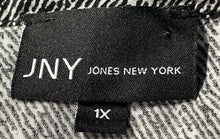 Load image into Gallery viewer, JNY Jones New York Womens Gray 3/4 Sleeve Button Front Blouse Top Size 1X
