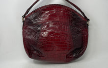 Load image into Gallery viewer, Antonio Melani Womens Dark Red Animal Print Inner Pockets Shoulder Purse