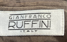 Load image into Gallery viewer, Gianfranco Ruffini Mens Brown Notch Lapel Three-Button Blazer Size 44L