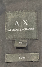 Load image into Gallery viewer, Armani Exchange Mens Black Long Sleeve Collared Slim Fit Button-Up Shirt Size XS