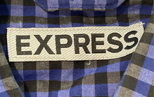 Load image into Gallery viewer, Express Mens Multicolor Plaid Cotton Long Sleeve Pockets Button-Up Shirt No Size