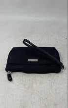 Load image into Gallery viewer, Tommy Hilfiger Womens Black Monogram Print Zipper Inner Pockets Wristlet Wallet