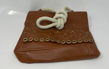 Load image into Gallery viewer, Adrienne Vittadini Womens Brown Leather Inner Pockets Crossbody Handbag