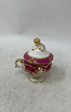 Load image into Gallery viewer, Antique Multicolor Engraved Porcelain Tableware Scroll Handle Lidded Sugar Bowl