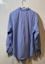 Load image into Gallery viewer, Ralph Lauren Mens Blue Striped Classic Fit Long Sleeve Button-Up Shirt Size L