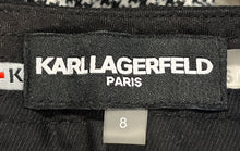Load image into Gallery viewer, Karl Lagerfeld Womens Black White Pockets Straight Leg Trouser Pants Size 8