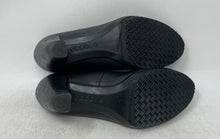 Load image into Gallery viewer, Ecco Womens Black Leather Round Toe Block Slip-On Pump Heels Size 36