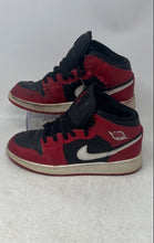 Load image into Gallery viewer, Nike Kids Air Jordan 1 Mid DQ8426-061 Red White And Black Sneakers Shoes Size 5Y