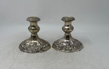 Load image into Gallery viewer, Set Of 2 Pcs Towle Silver-Tone Engraved Home Decor Collectible Candle Holders