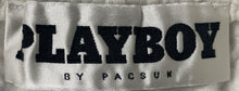 Load image into Gallery viewer, Playboy By Pacsun Womens White Elastic Waist Drawstring Sweat Shorts Size S