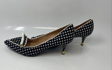 Load image into Gallery viewer, Isaac Mizrahi New York Womens Black And White Polka Dot High Pump Heels Size 10