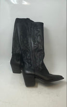 Load image into Gallery viewer, Crows Vintage Womens Black Block Cowgirl Western Boots Size 7.5W